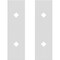 Ekena Millwork Premium Barn Door Hollow Core Plates (set of 2), Rocket White GB6001HCPRW - alternate 1